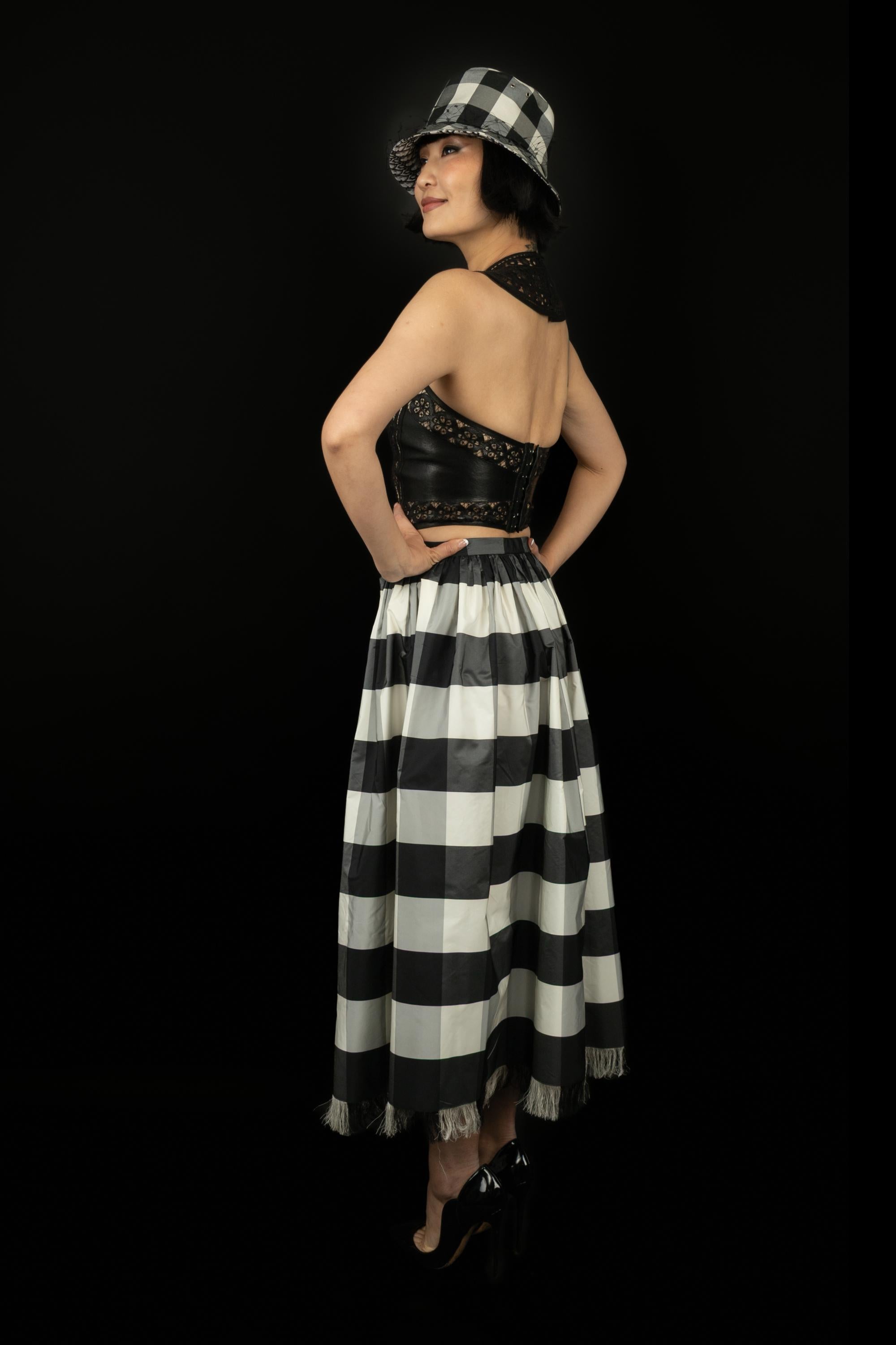 Gris Jupe Dior automne 2019 en vente