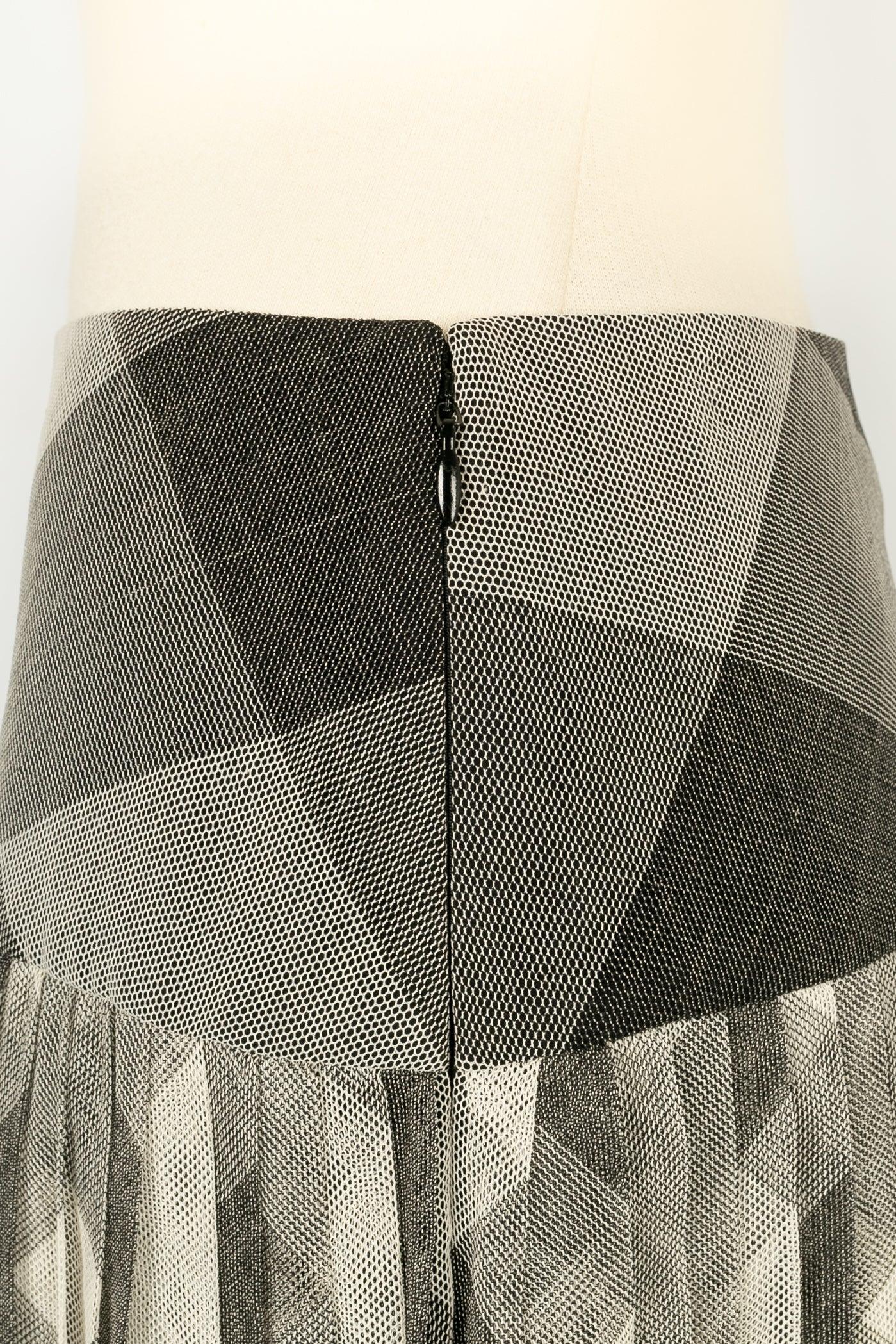 Women's Dior Skirt in Grey-Tone Blended Cotton For Sale