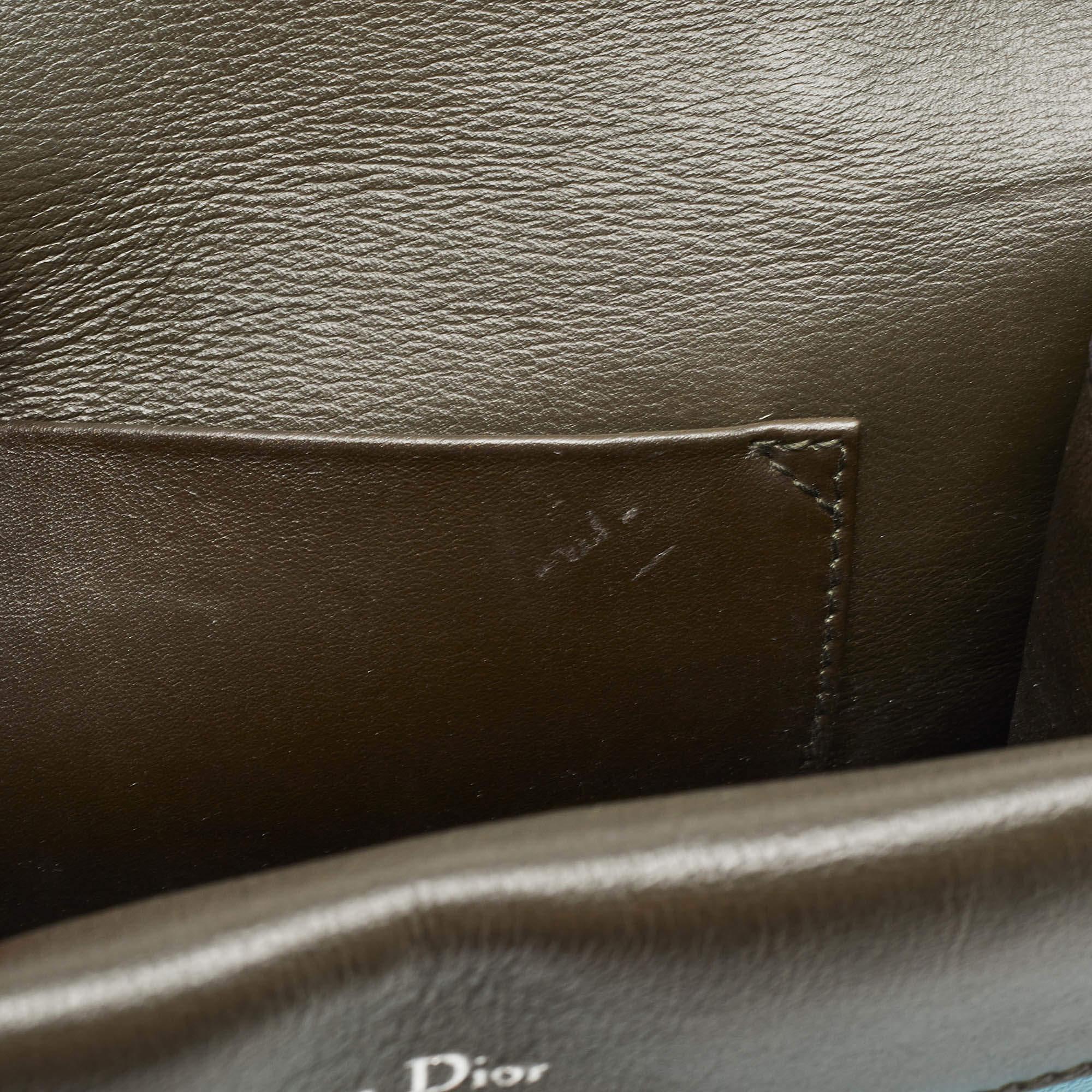 Dior Sky Blue Leather Mini Be Dior Top Handle Bag 13