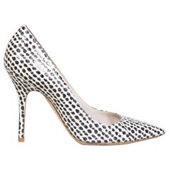Dior Snakeskin Leather Pointed Toe Pumps Size IT 40