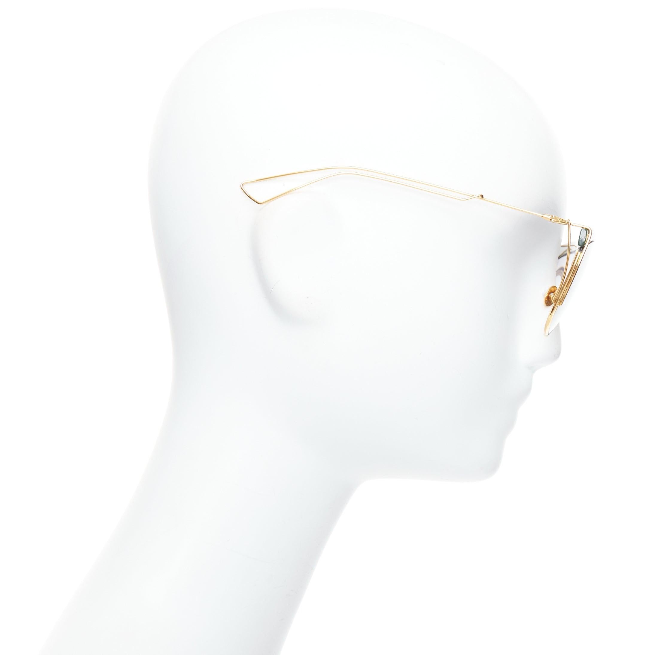 DIOR  So Electric green bridge gold trims gradient lens squoval sunnies en Bueno estado para la venta en Hong Kong, NT