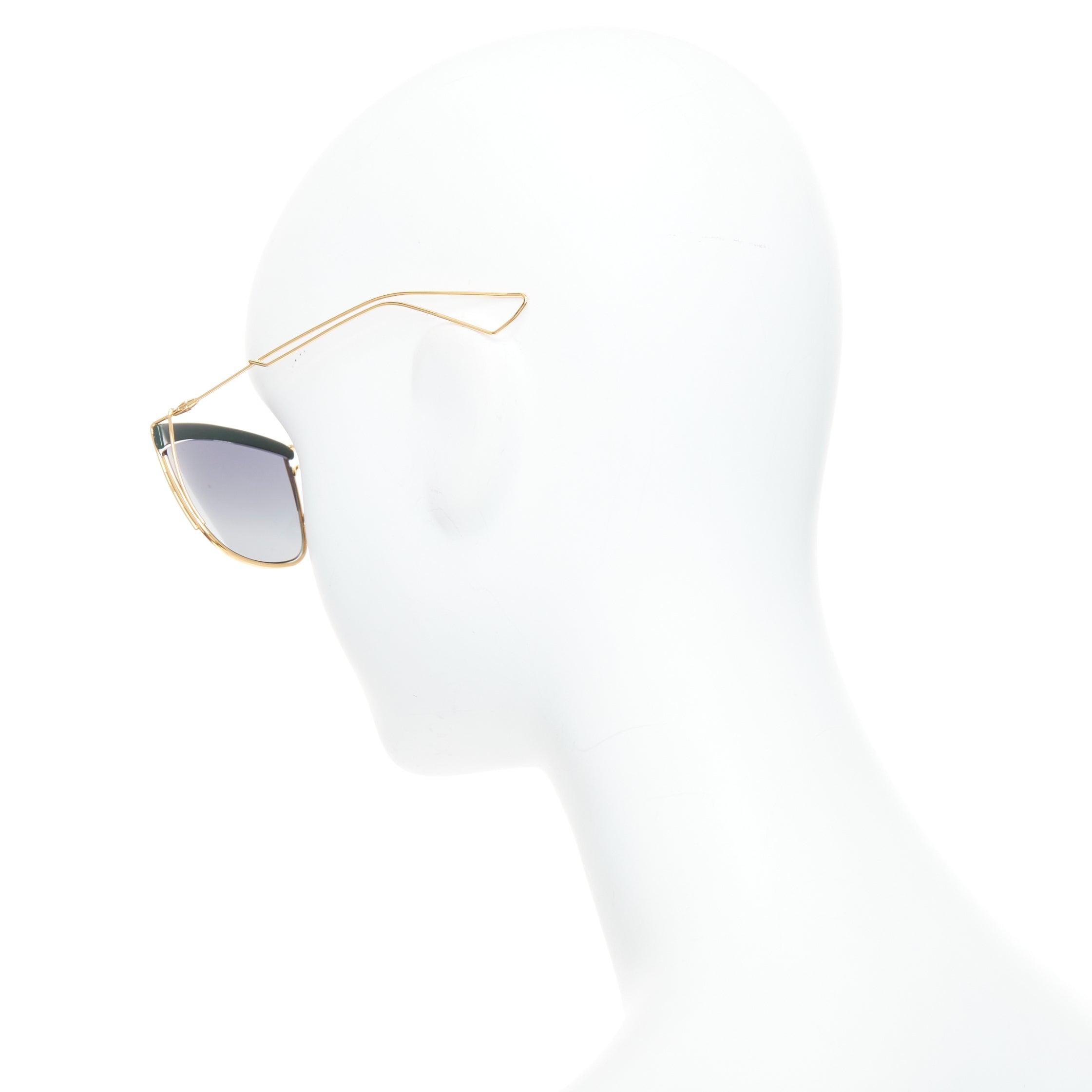 De las mujeres DIOR  So Electric green bridge gold trims gradient lens squoval sunnies en venta