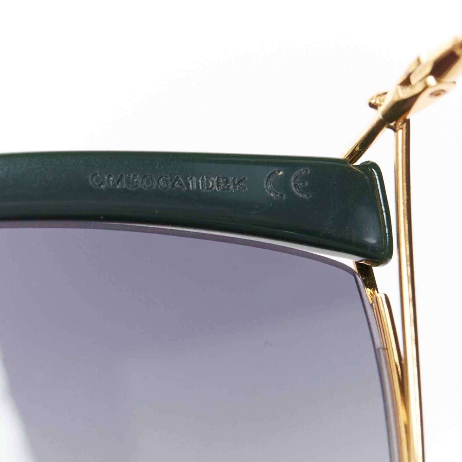 DIOR  So Electric green bridge gold trims gradient lens squoval sunnies en venta 2