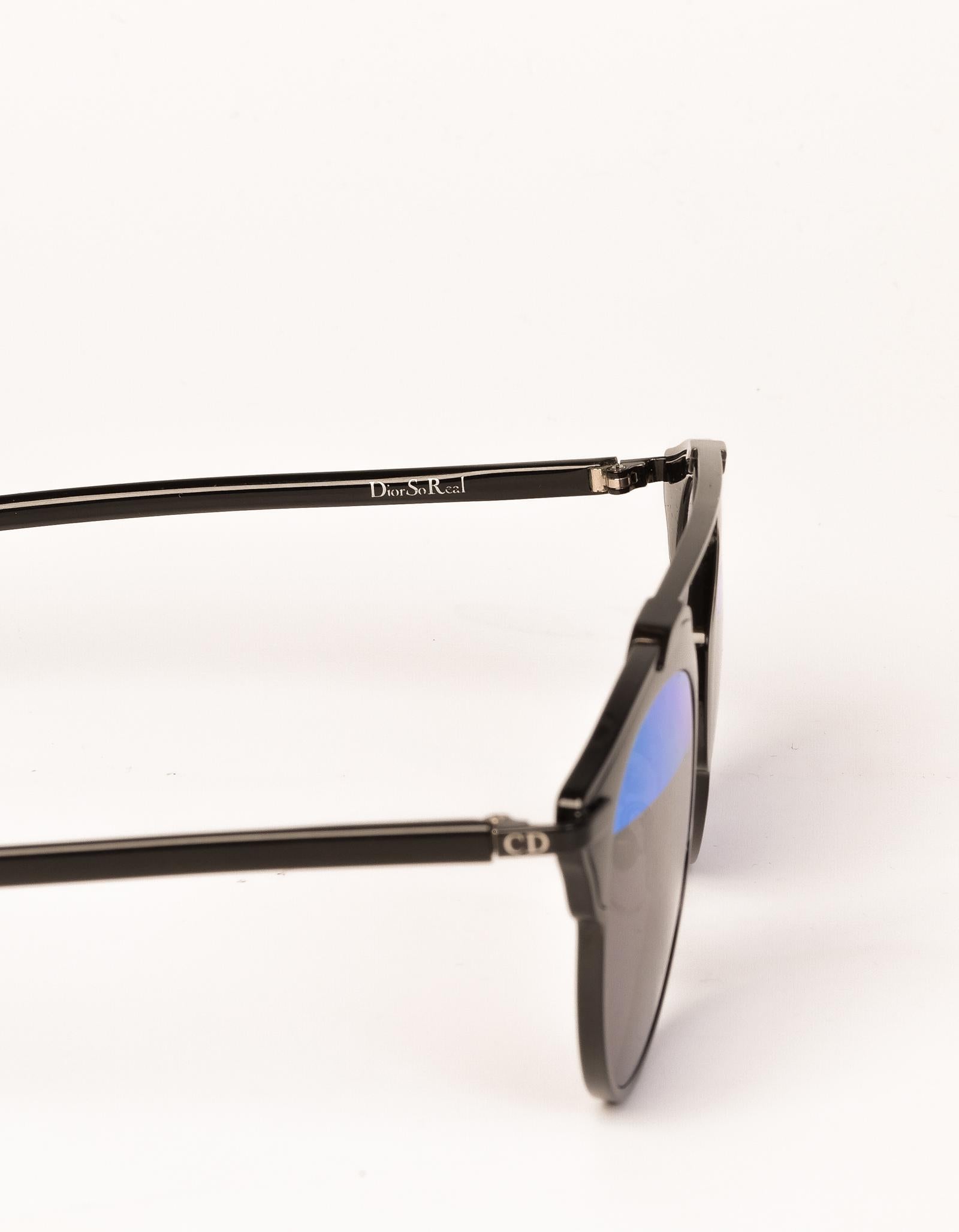 Dior So Real (BOYY0) Black and Blue Sunglasses For Sale at 1stDibs ...