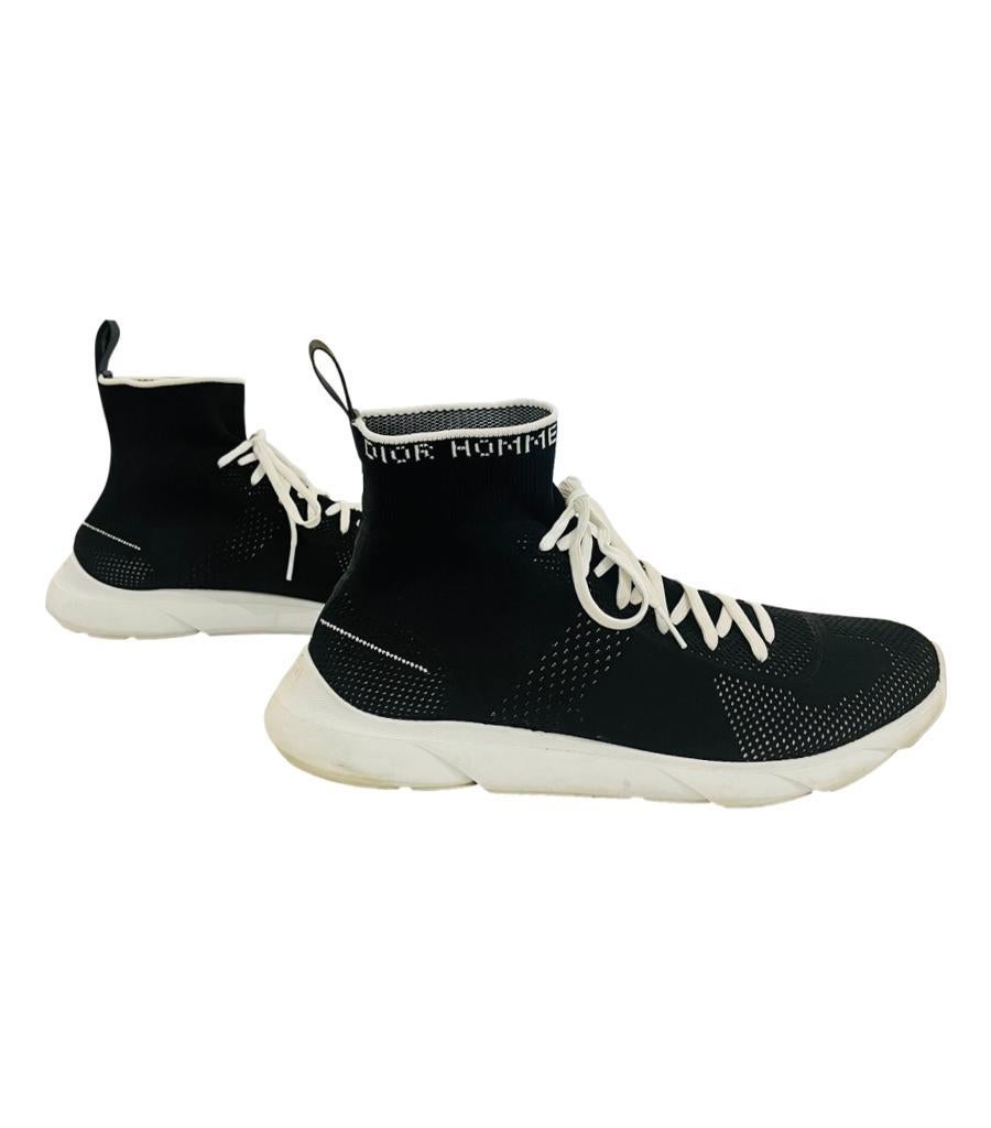 Nero Scarpe da ginnastica alte Dior Sock B21 in vendita