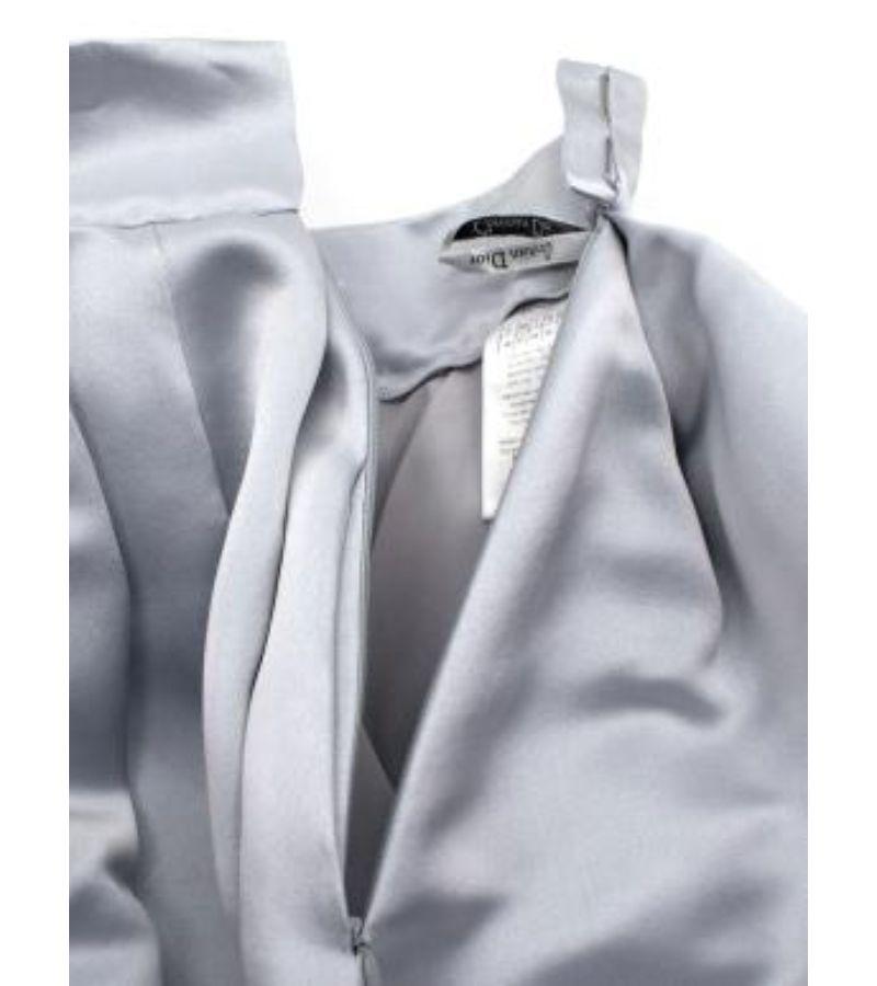 Dior Softest Silver Grey Pleated Silk Midi Skirt For Sale 1