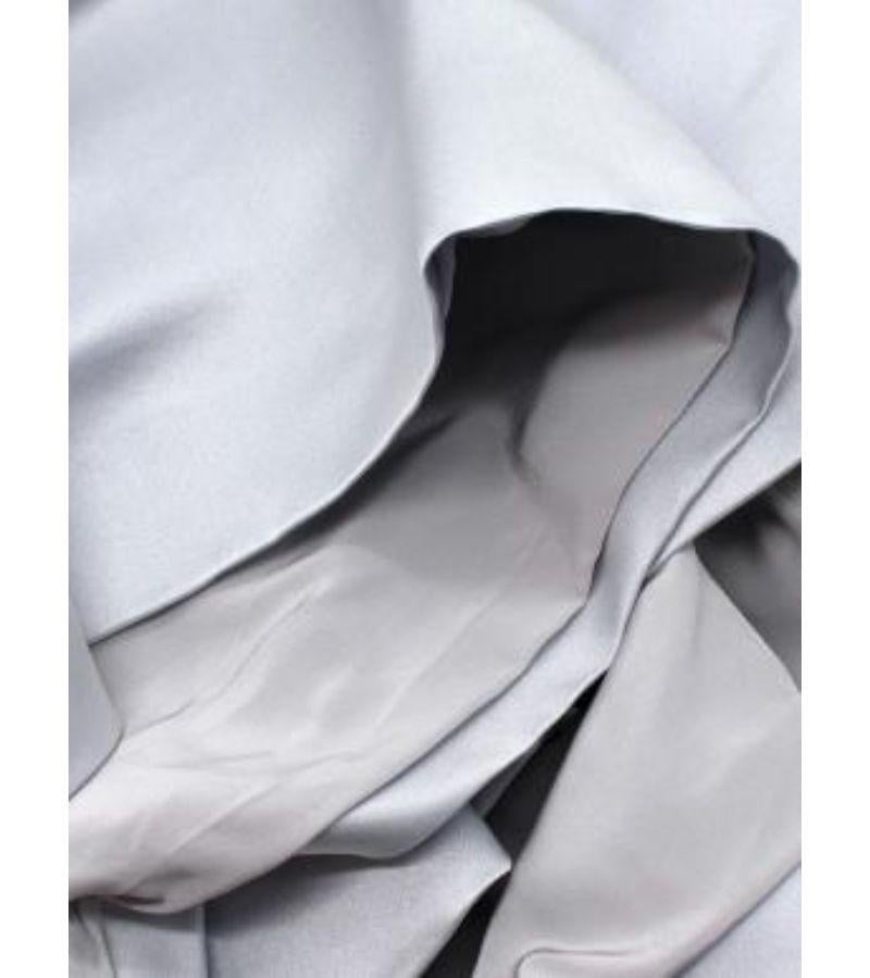 Dior Softest Silver Grey Pleated Silk Midi Skirt For Sale 2