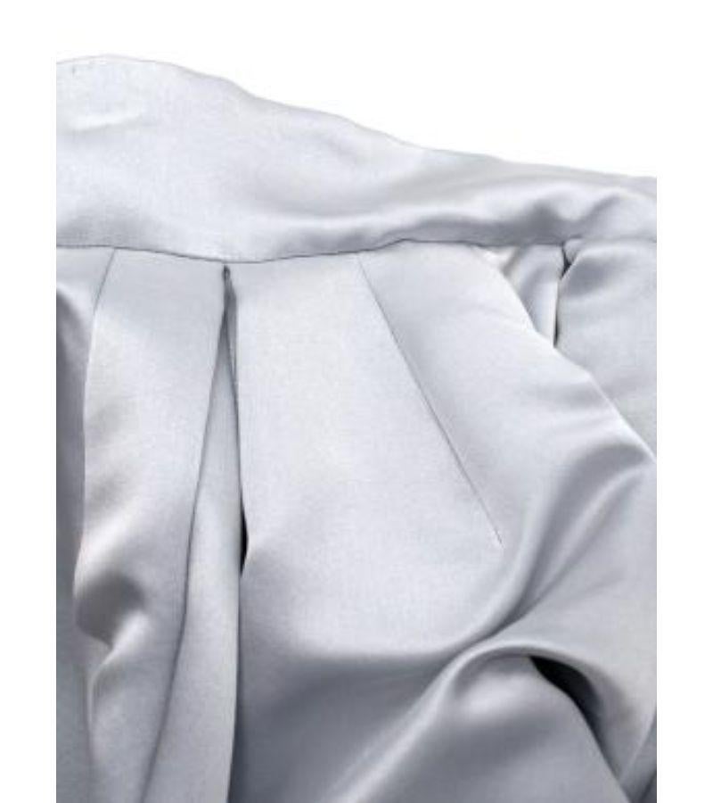 Dior Softest Silver Grey Pleated Silk Midi Skirt For Sale 3