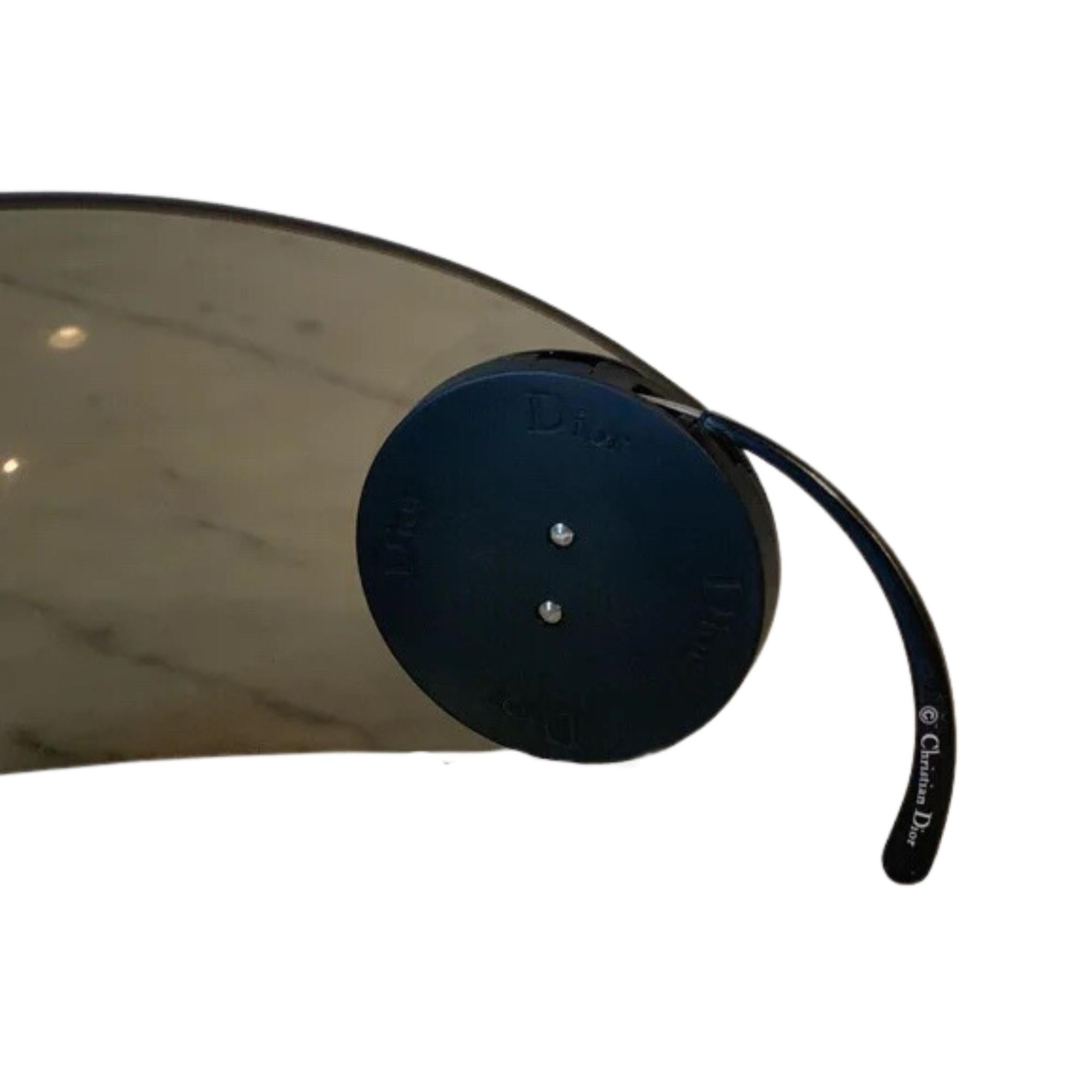 Dior Sport 3 Retractable Arms Black Shield Sunglasses 1
