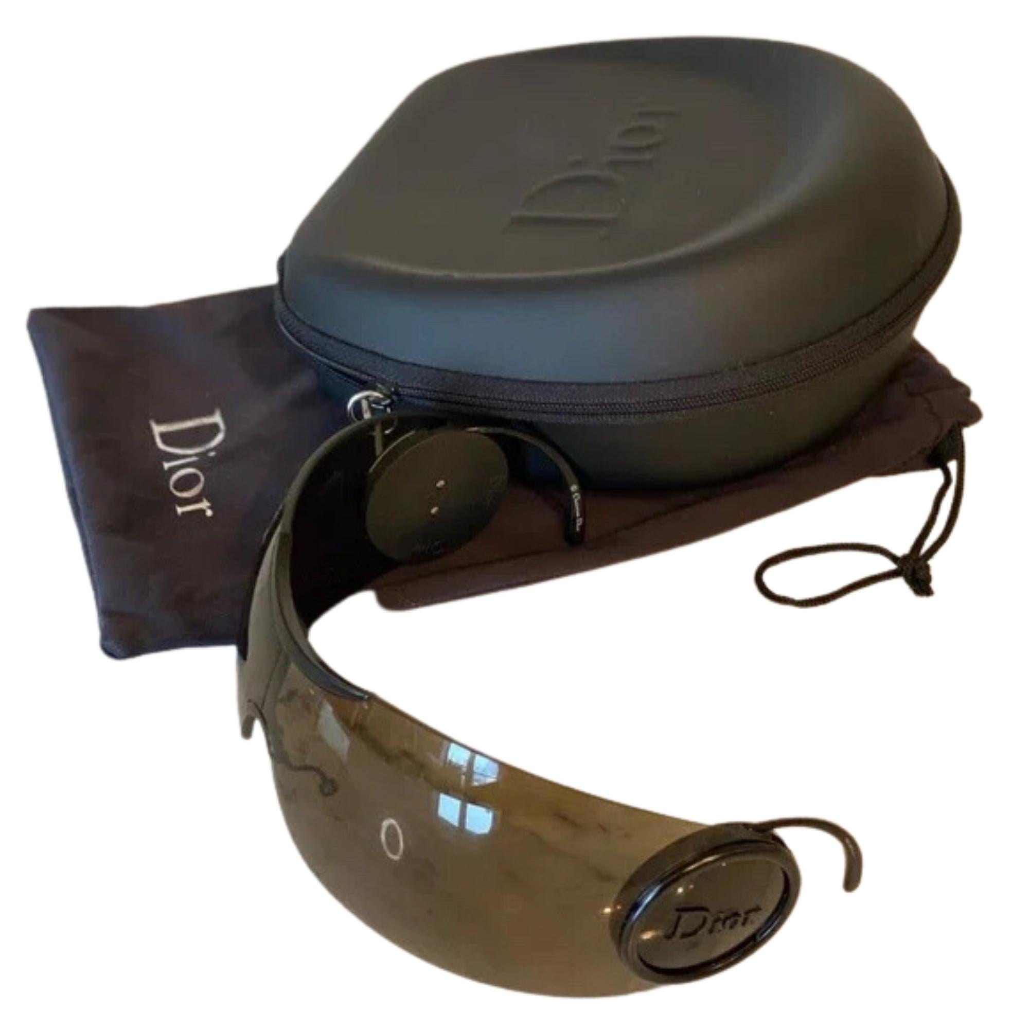 Dior Sport 3 Retractable Arms Black Shield Sunglasses 2