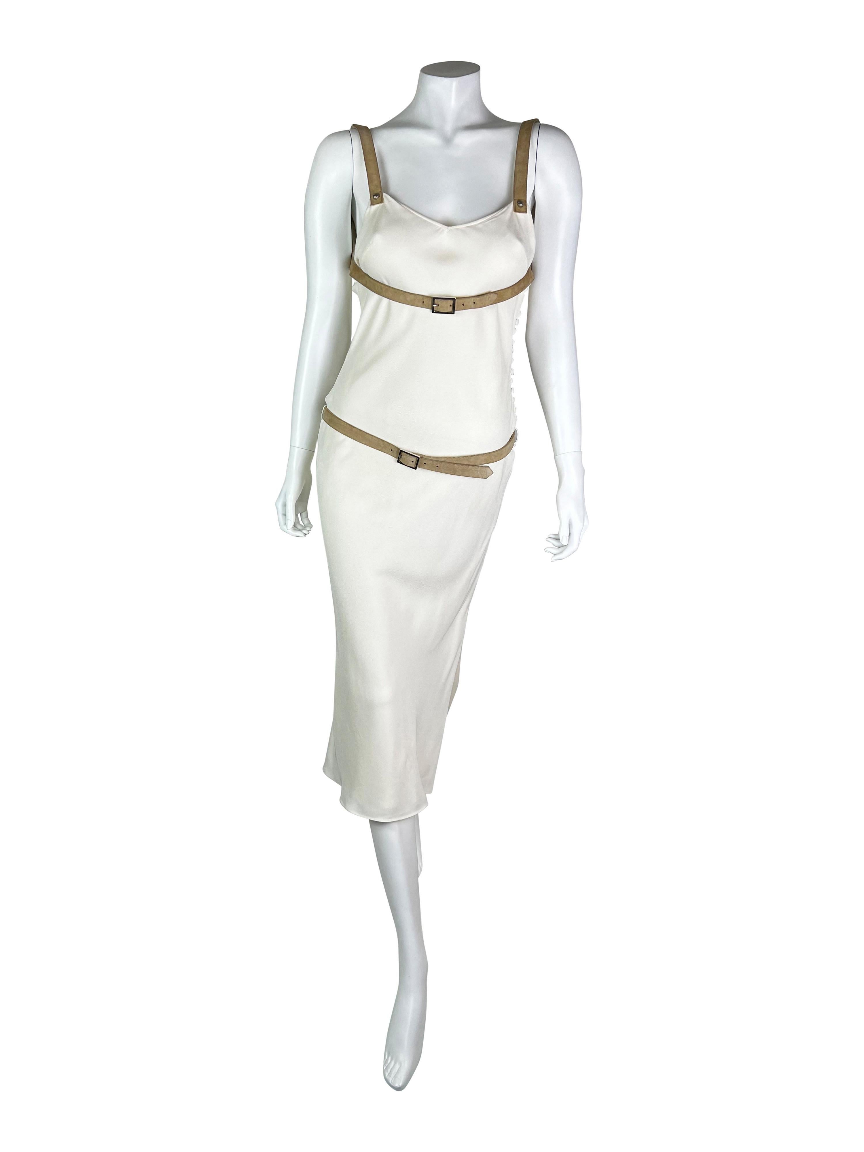 Women's Dior Spring 2001 Dress with Leather Belts