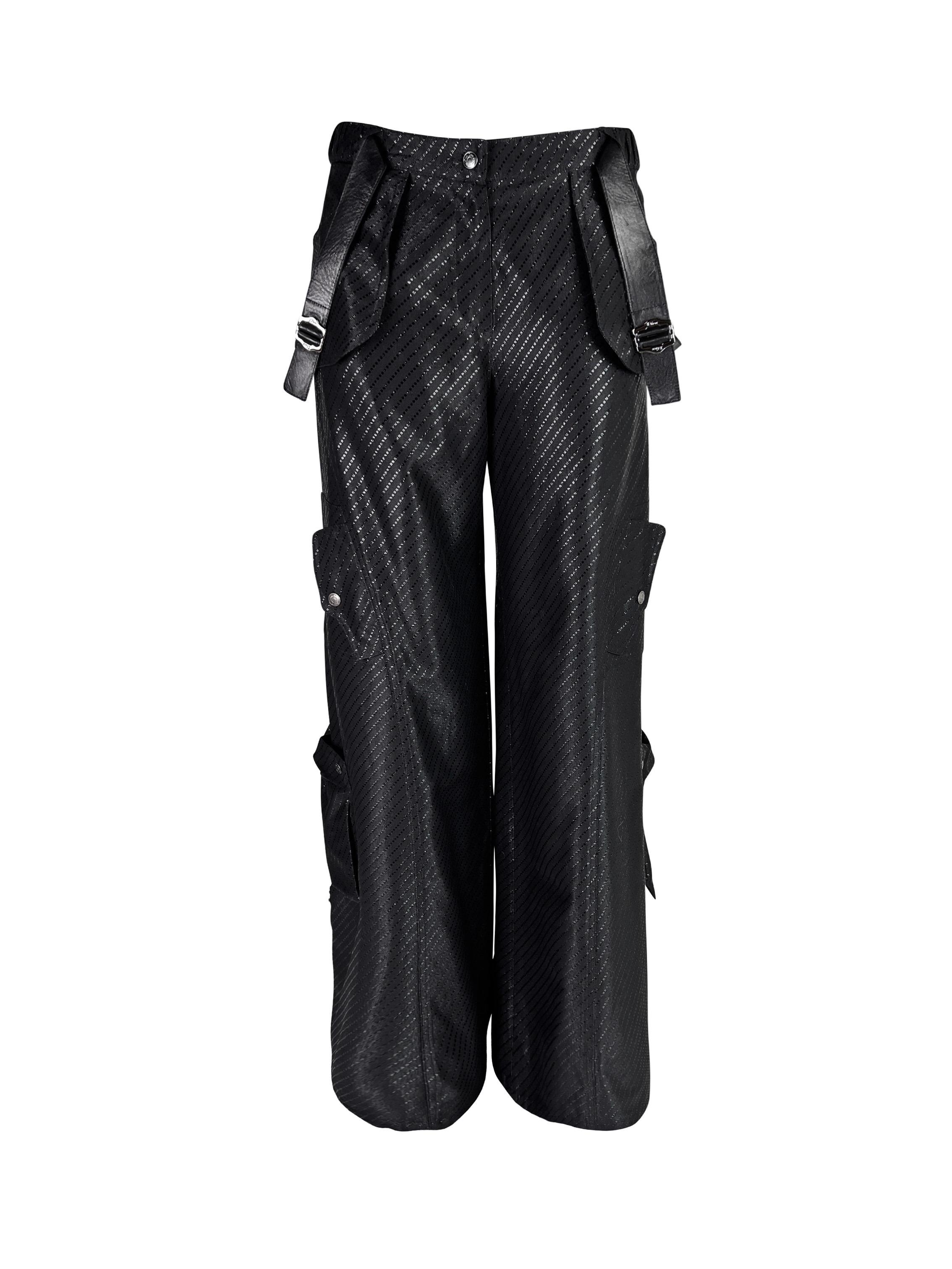 Dior Frühjahr 2003 RTW Hose mit weitem Bein (Schwarz)