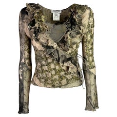 Dior Spring 2003 Ruffle Wrap-up Blouse