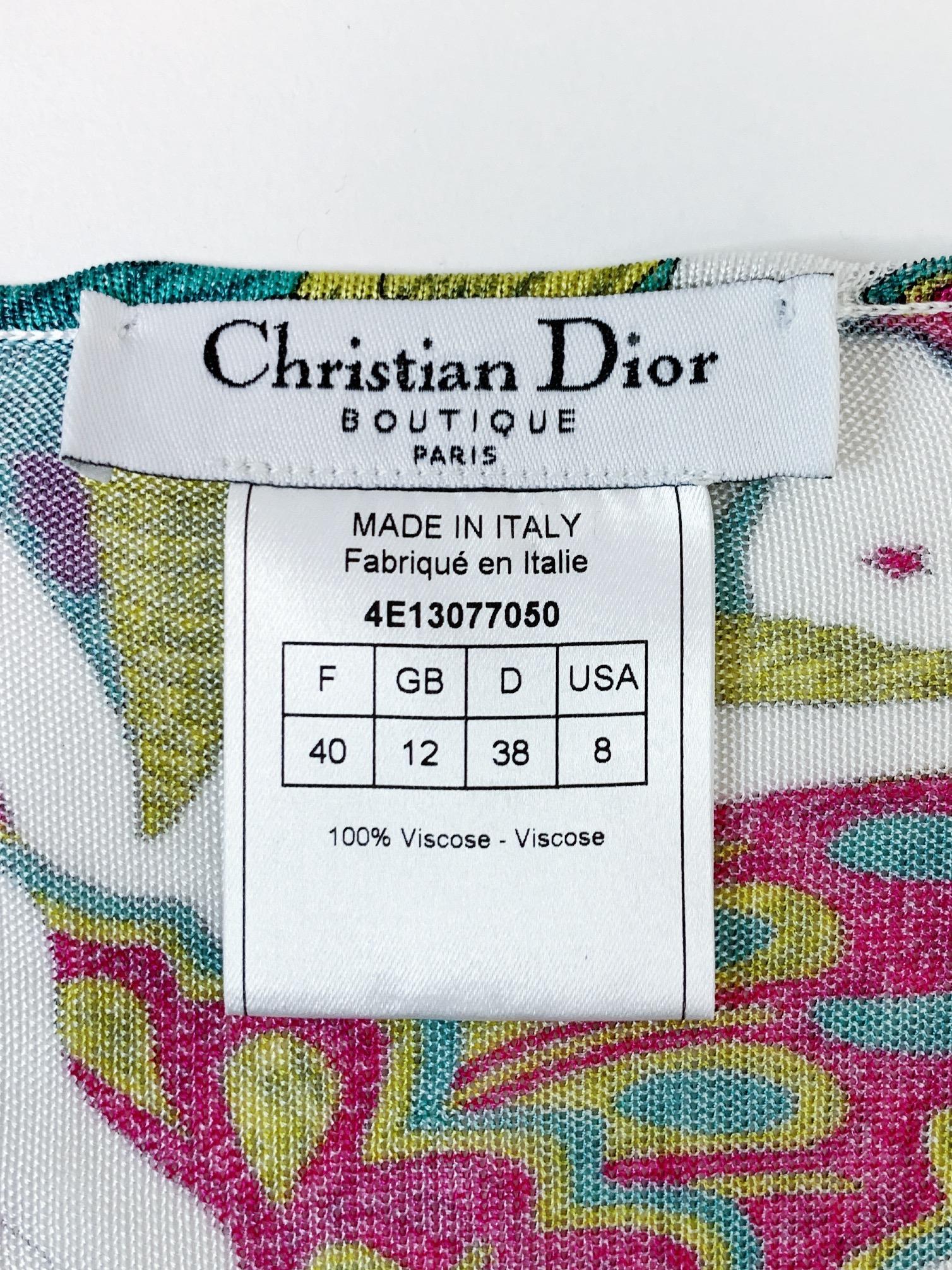 Dior Spring 2004 Gitane Tattoo Print Knit Blouse In Good Condition In Prague, CZ