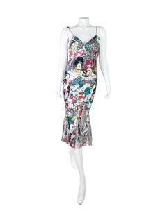Dior Spring 2004 RTW Gitane Print Silk Dress