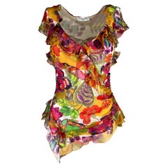 Dior Spring 2005 Floral Silk Blouse