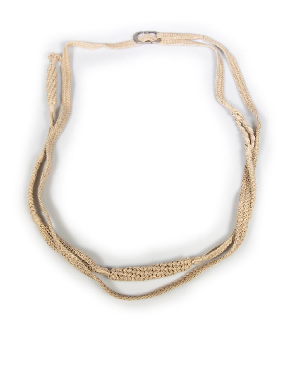 Dior Spring 2020 Beige Raffia Rope Wrap Belt In Good Condition In London, GB