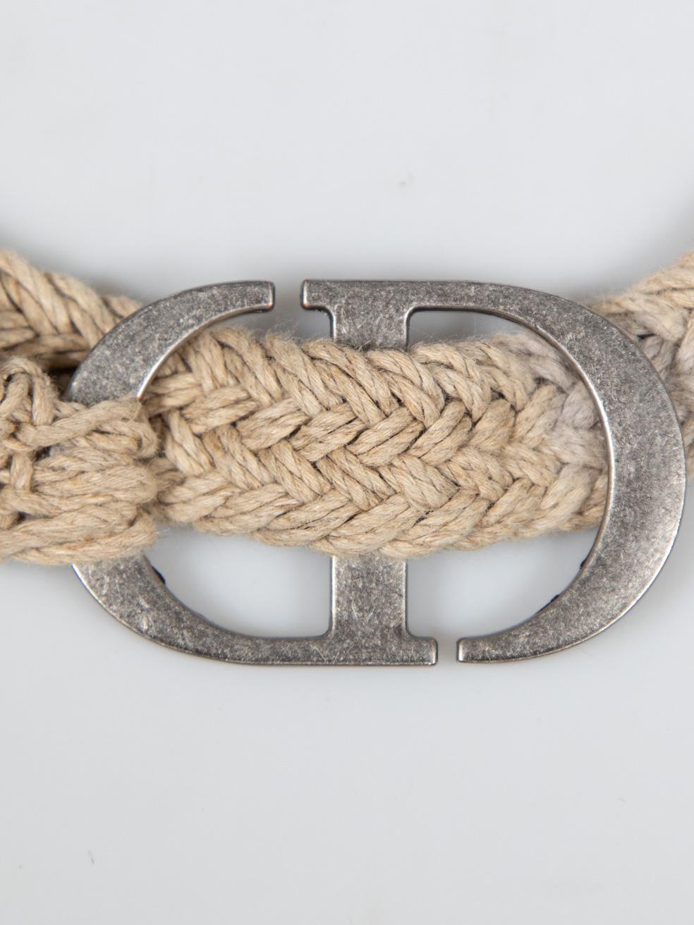 Dior Spring 2020 Beige Raffia Rope Wrap Belt 1