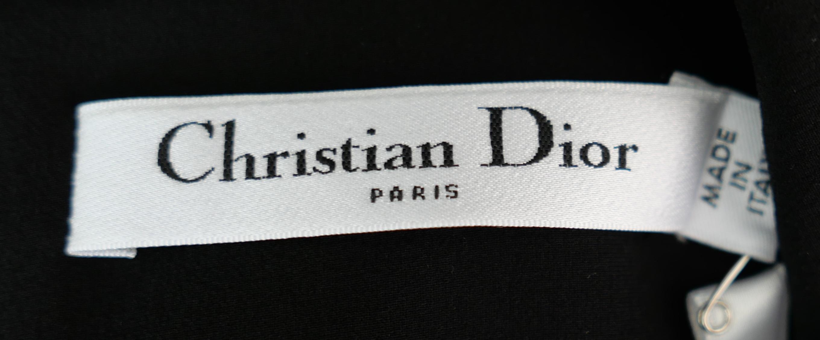 Abito da tè in seta nera Dior primavera 2021 in vendita 1