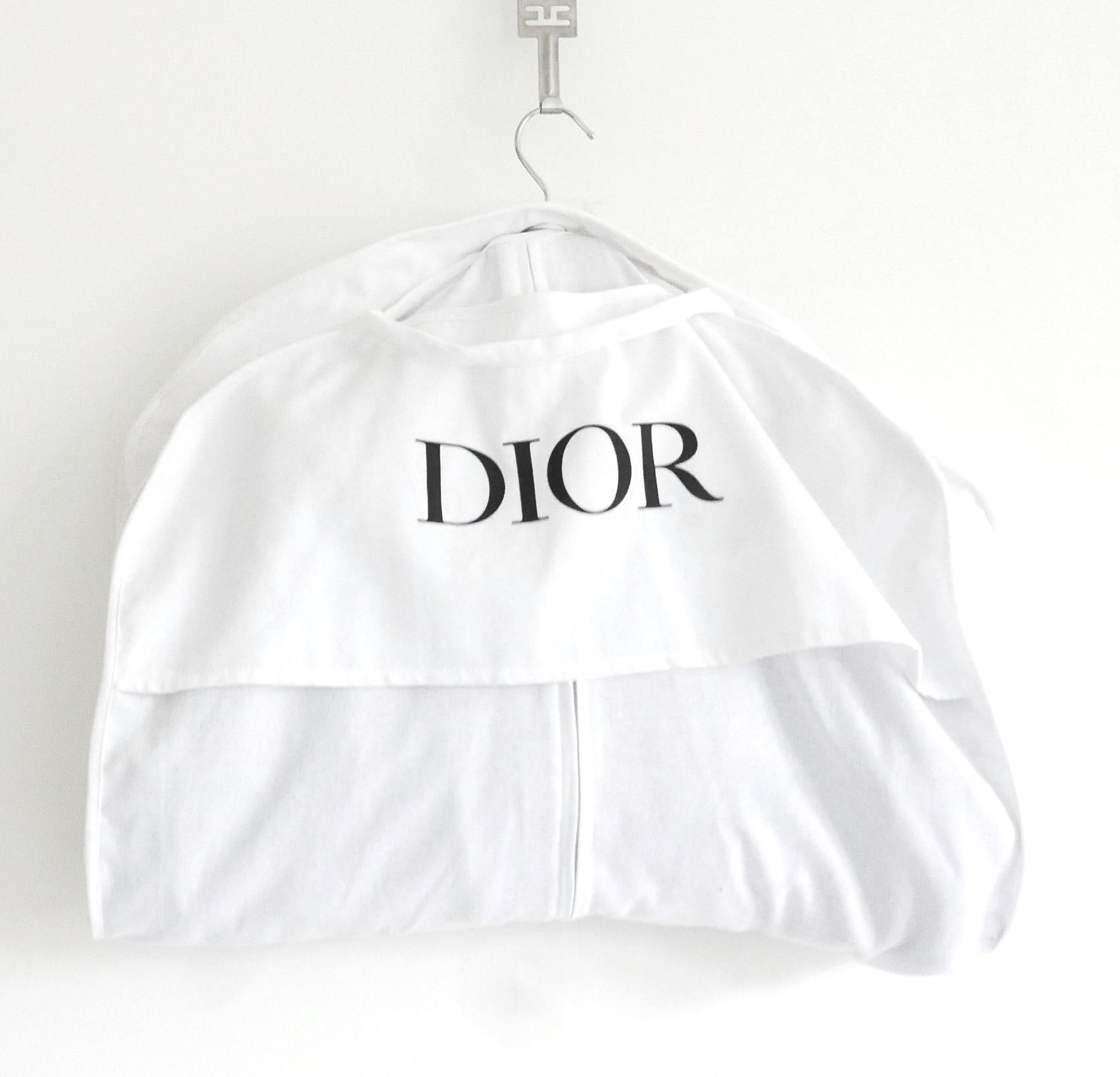 Dior SS22 Leopard Neon Logo Wool Jacket For Sale 4