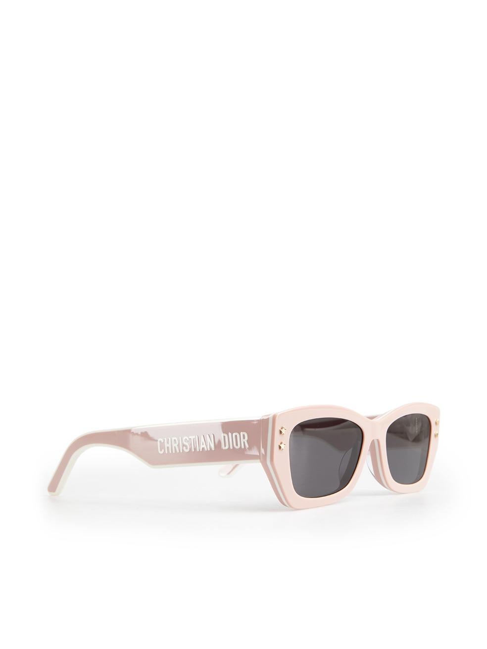 Gray Dior SS24 Pink Dior Pacific S2U Rectangle Sunglasses