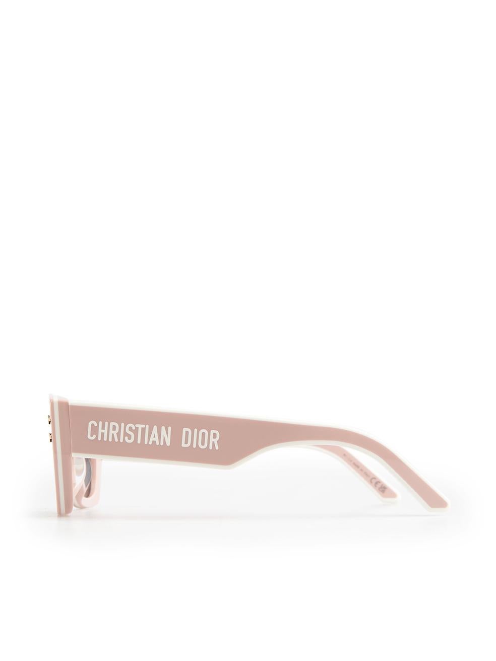 Women's Dior SS24 Pink Dior Pacific S2U Rectangle Sunglasses