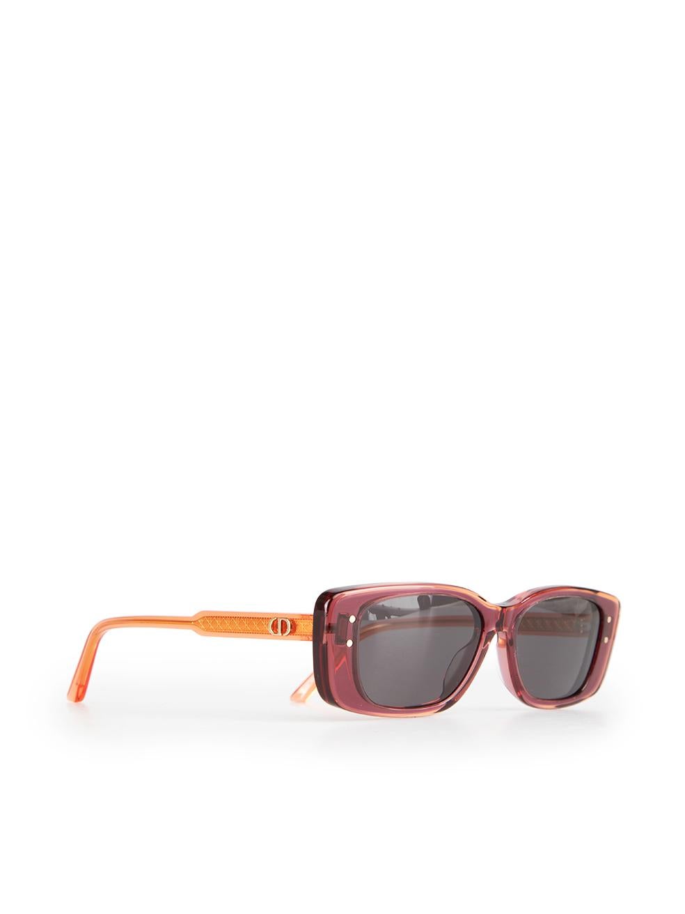 Brown Dior SS24 Pink DiorHighlight S2I Rectangle Sunglasses