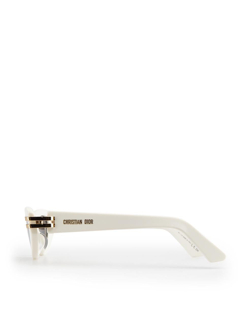 Dior SS24 White Cat Eye CDior B1U Sunglasses 1