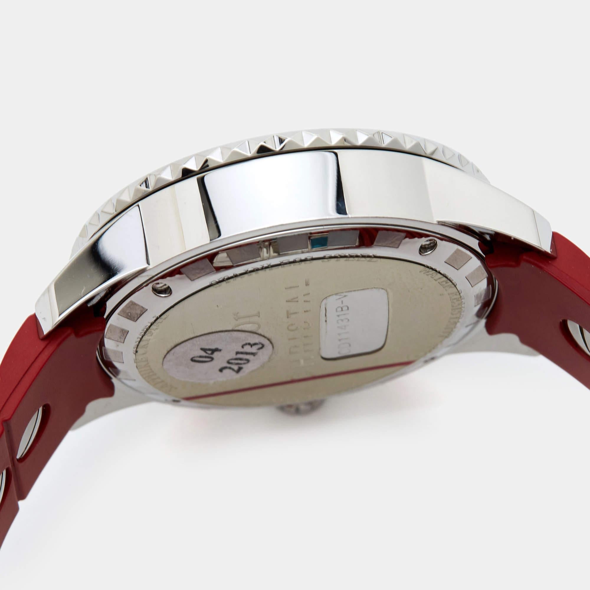 Dior Stainless Steel Diamond Rubber Christal  Women's Wristwatch 38 mm 1