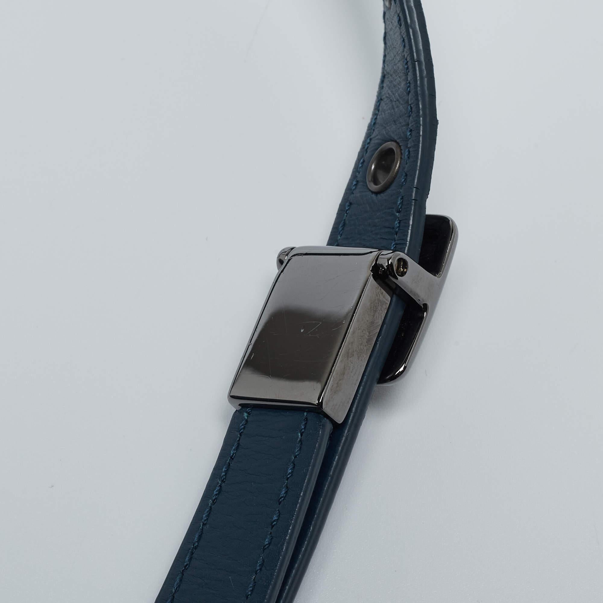 Dior Steel Blue Quilted Leather Medium Caro Shoulder Bag 10