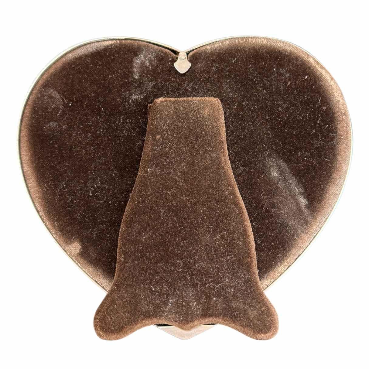 Women's or Men's Dior Sterling Silver Enamel Italian Heart Frame For Sale