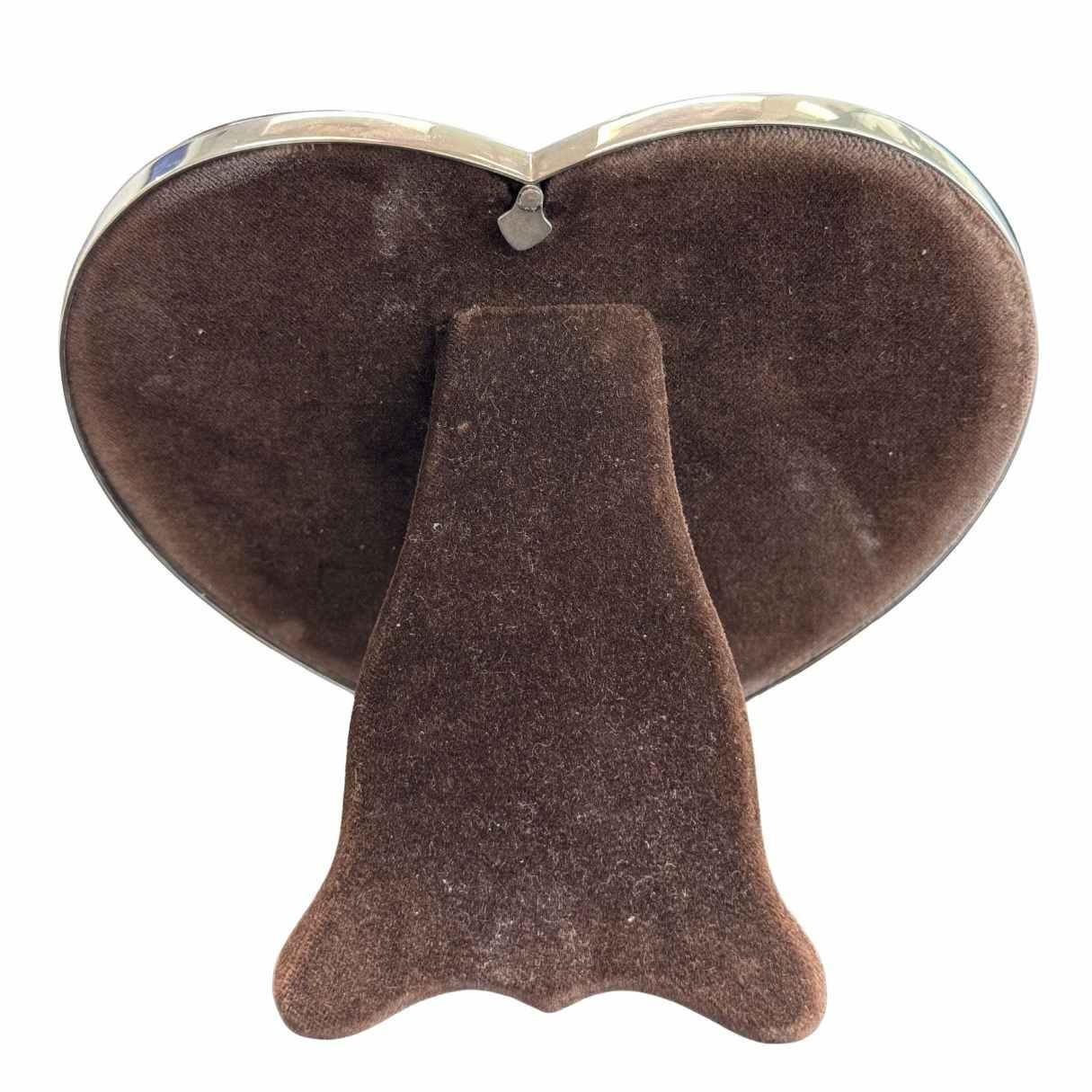 Dior Sterling Silver Enamel Italian Heart Frame For Sale 1