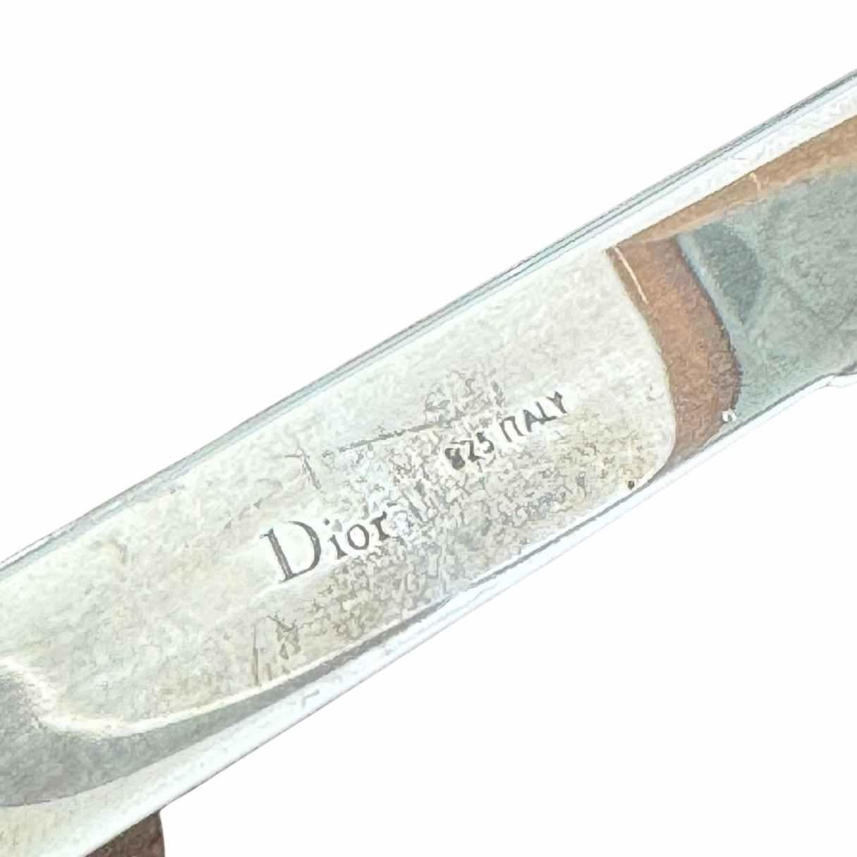 Dior Sterling Silver Enamel Italian Heart Frame For Sale 3