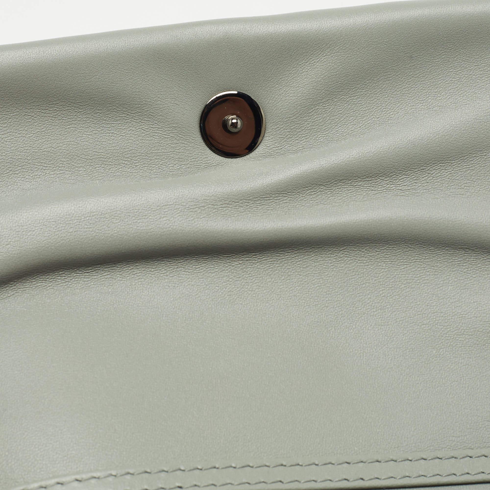 Dior Stone Grey Macrocannage Leather Mini Caro Bag 2