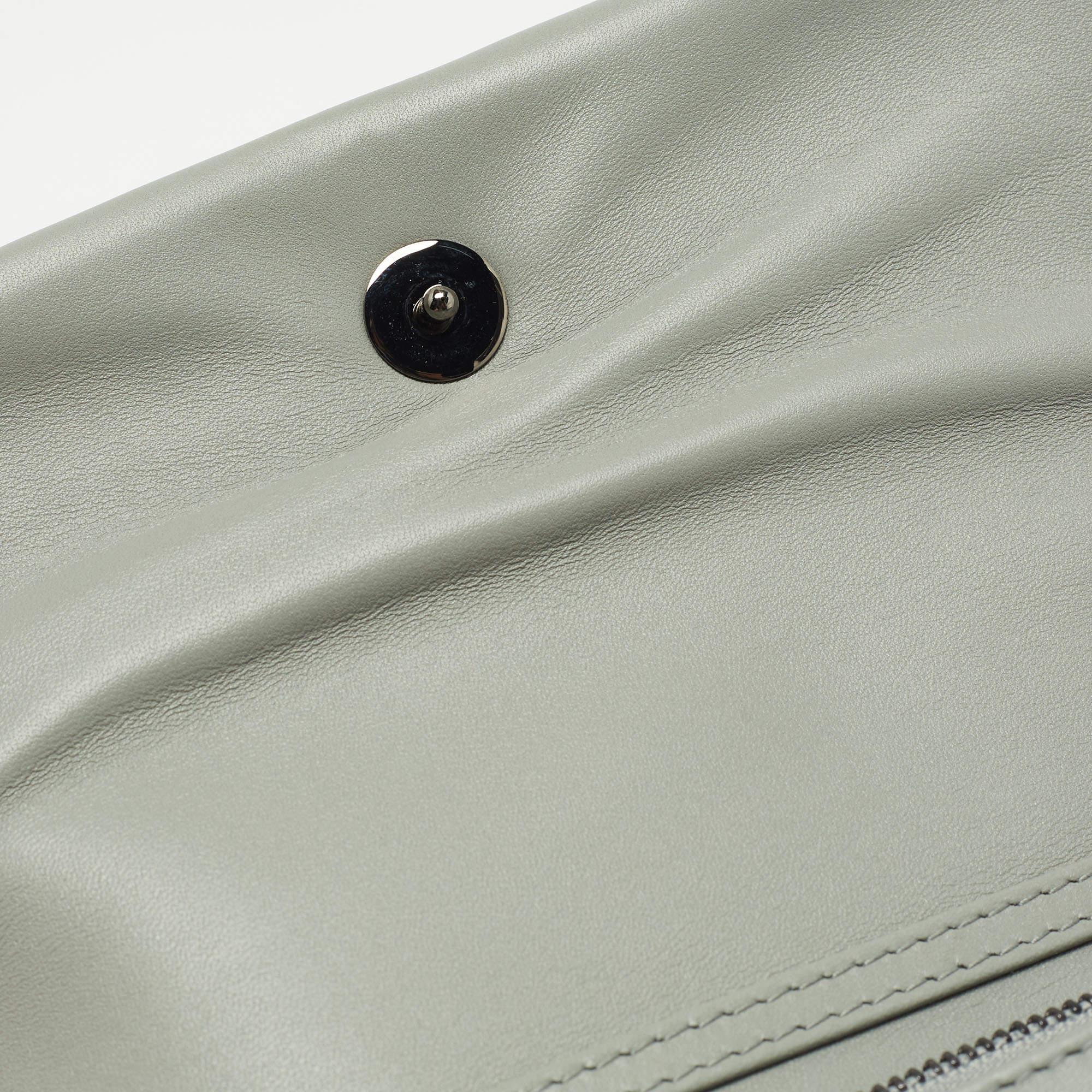 Dior Stone Grey Macrocannage Leather Mini Caro Bag 3