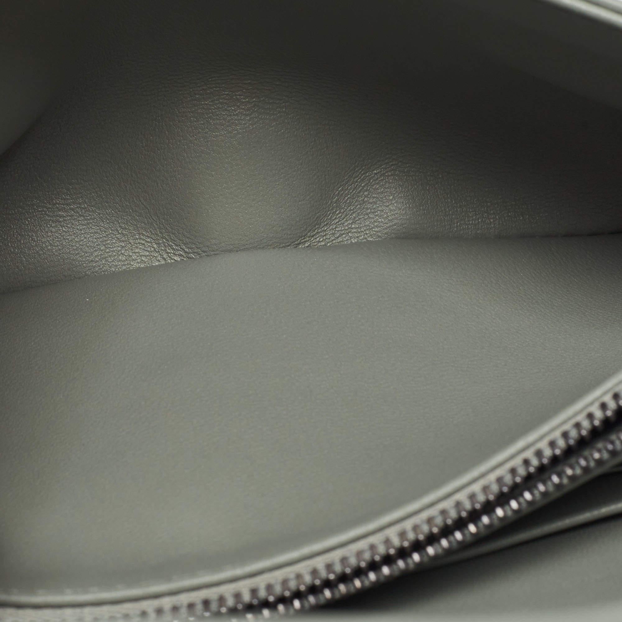 Dior Stone Grey Macrocannage Leather Mini Caro Bag 4
