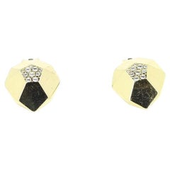 Dior Strass Earrings in Gold Tone Metal