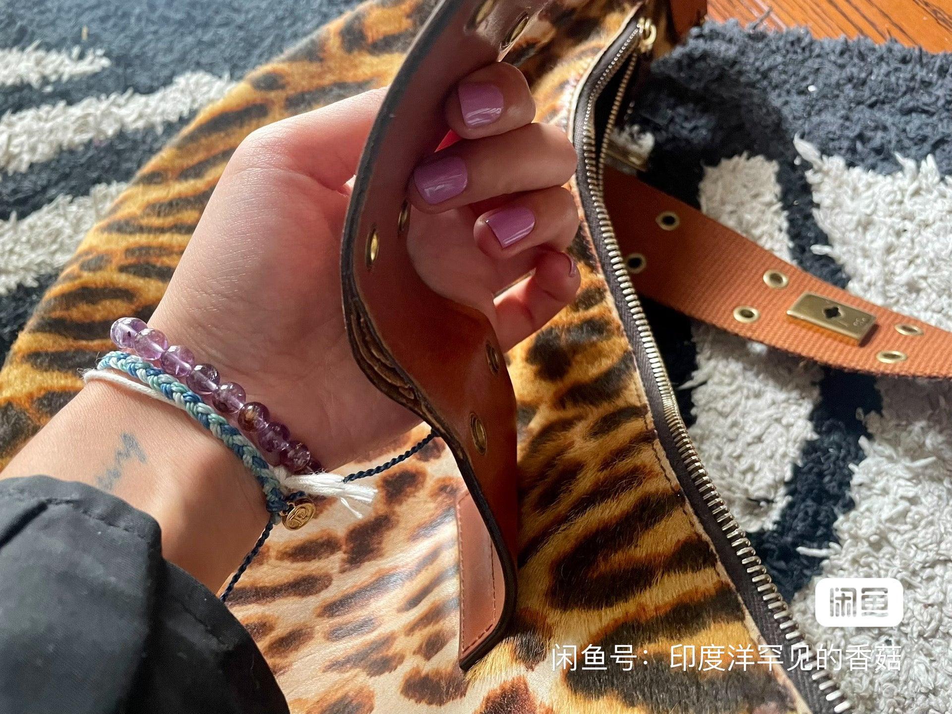 Dior Street Chic Hobo Leopard Print Pony-hair Calfskin 13