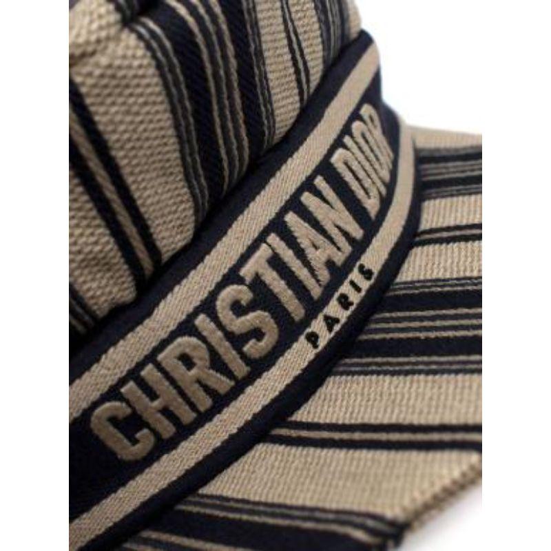 Dior Striped Cotton Bayadere Newsboy Hat In Excellent Condition For Sale In London, GB