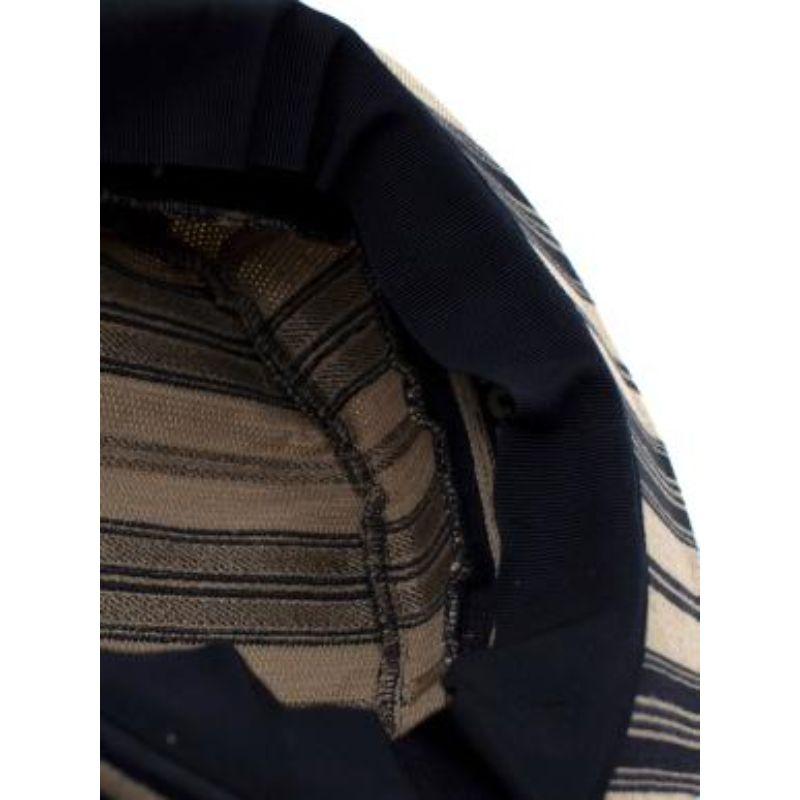 Dior Striped Cotton Bayadere Newsboy Hat For Sale 1