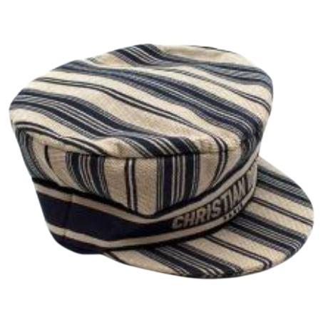 Dior Striped Cotton Bayadere Newsboy Hat For Sale