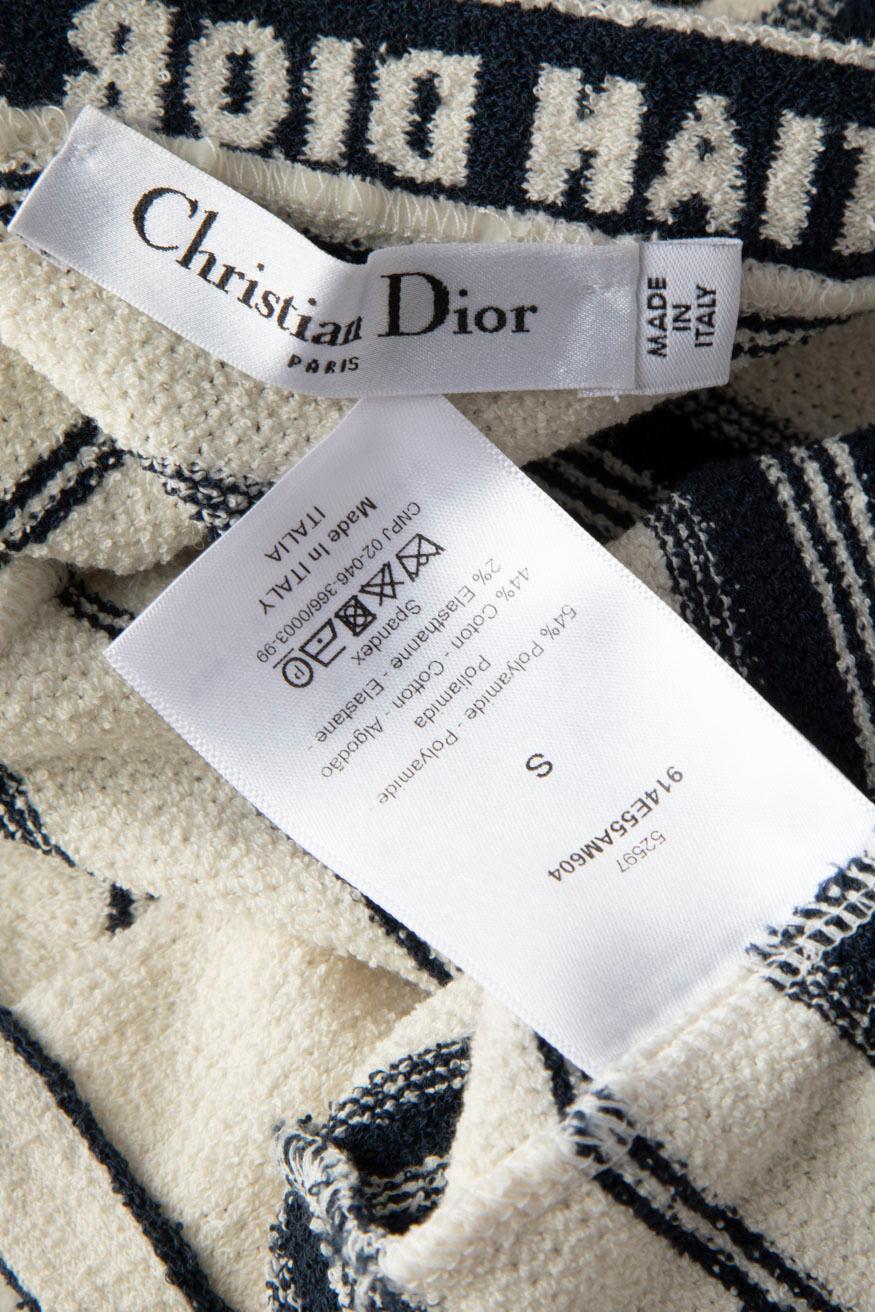 Women's Dior Striped J'Adior Embroidered Logo Co-ord Size S For Sale