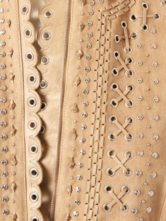 Dior Suede Jacket With Grommet Detail.