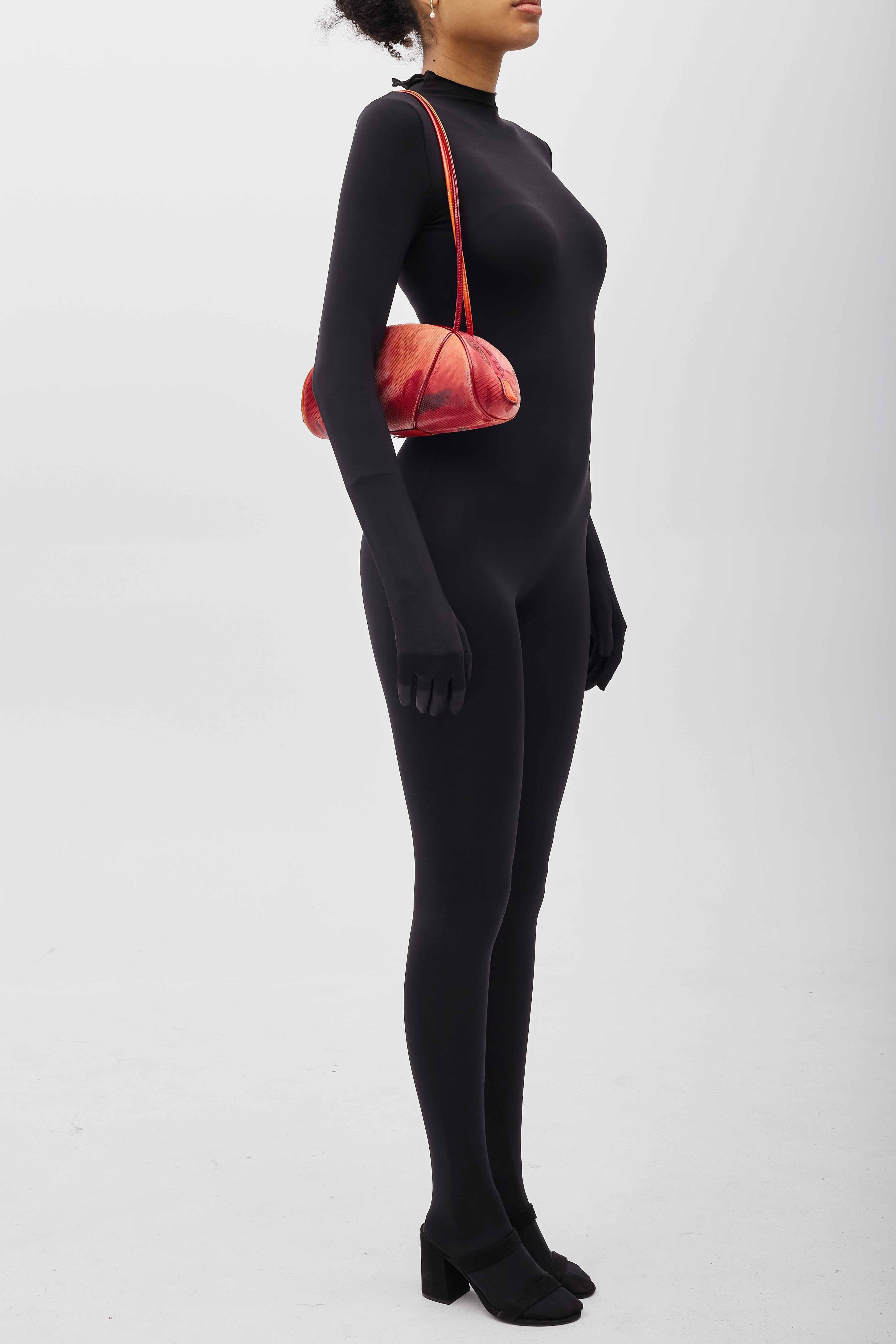 Dior Suede Oyster Multi Red Shoulder Bag For Sale 6