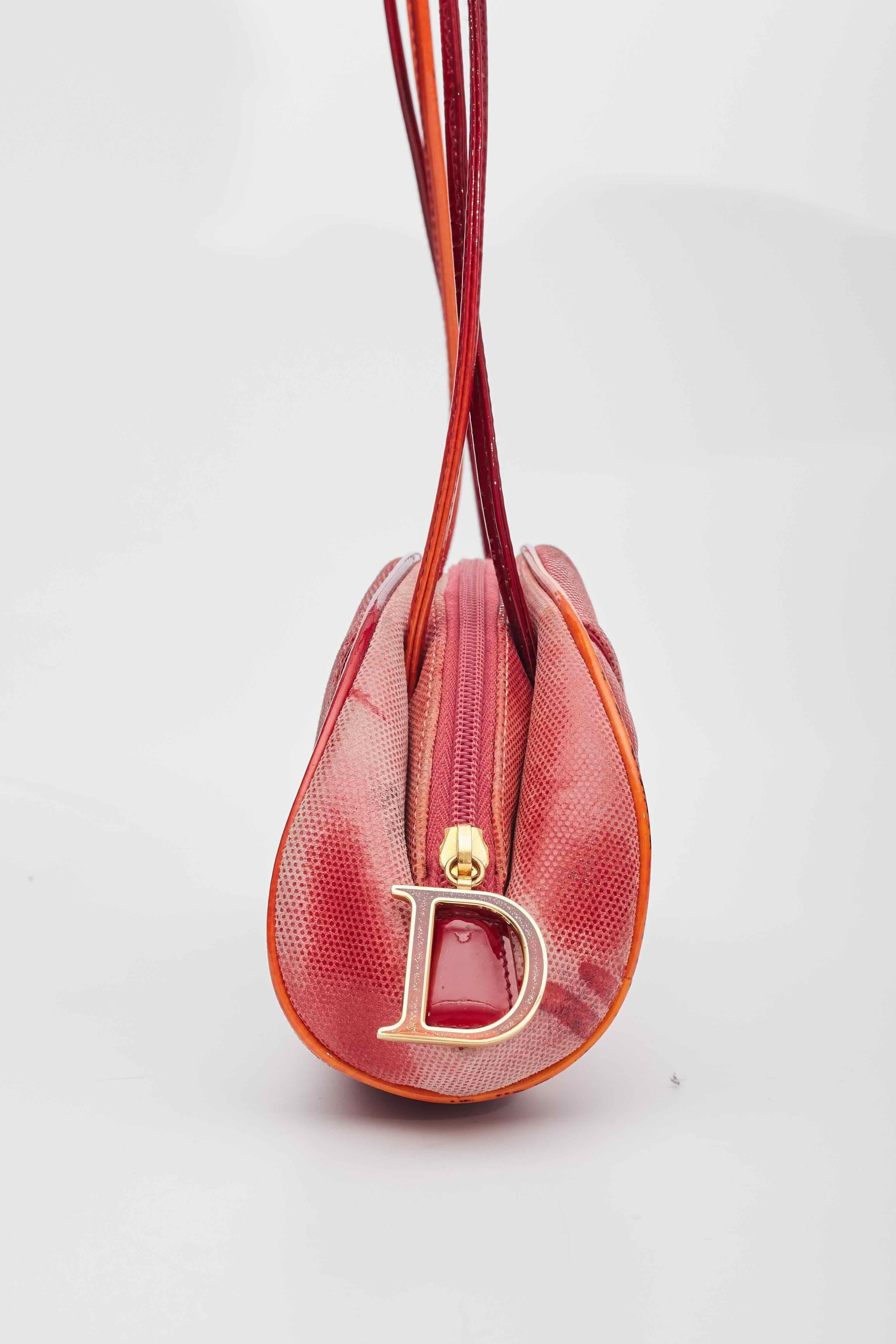 Women's Dior Suede Oyster Multi Red Shoulder Bag For Sale