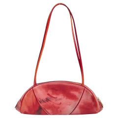 Bolso de hombro Dior Suede Oyster Multi Rojo