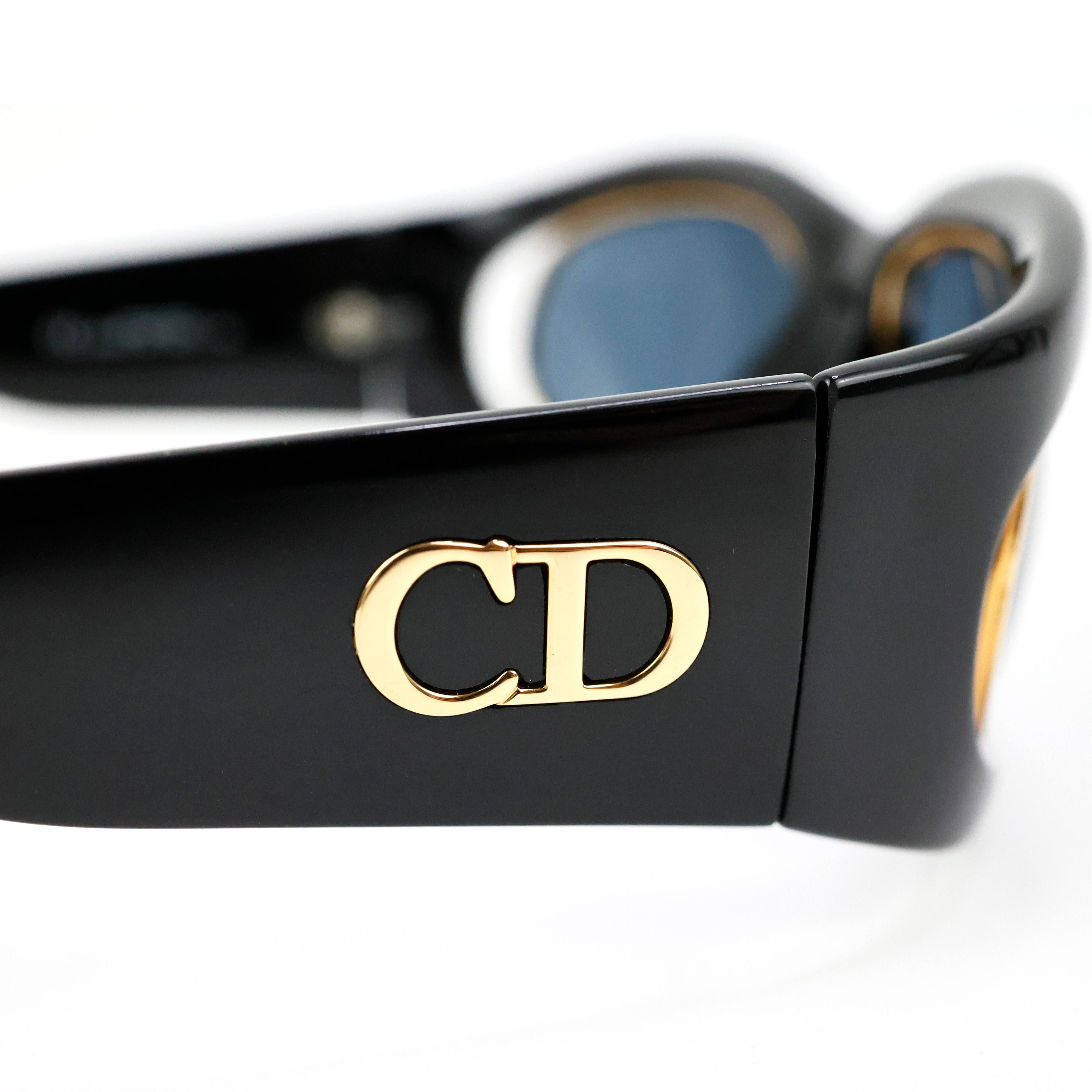 Dior Sunglasses mod. CD2040 Black and Gold In Excellent Condition For Sale In Bressanone, IT
