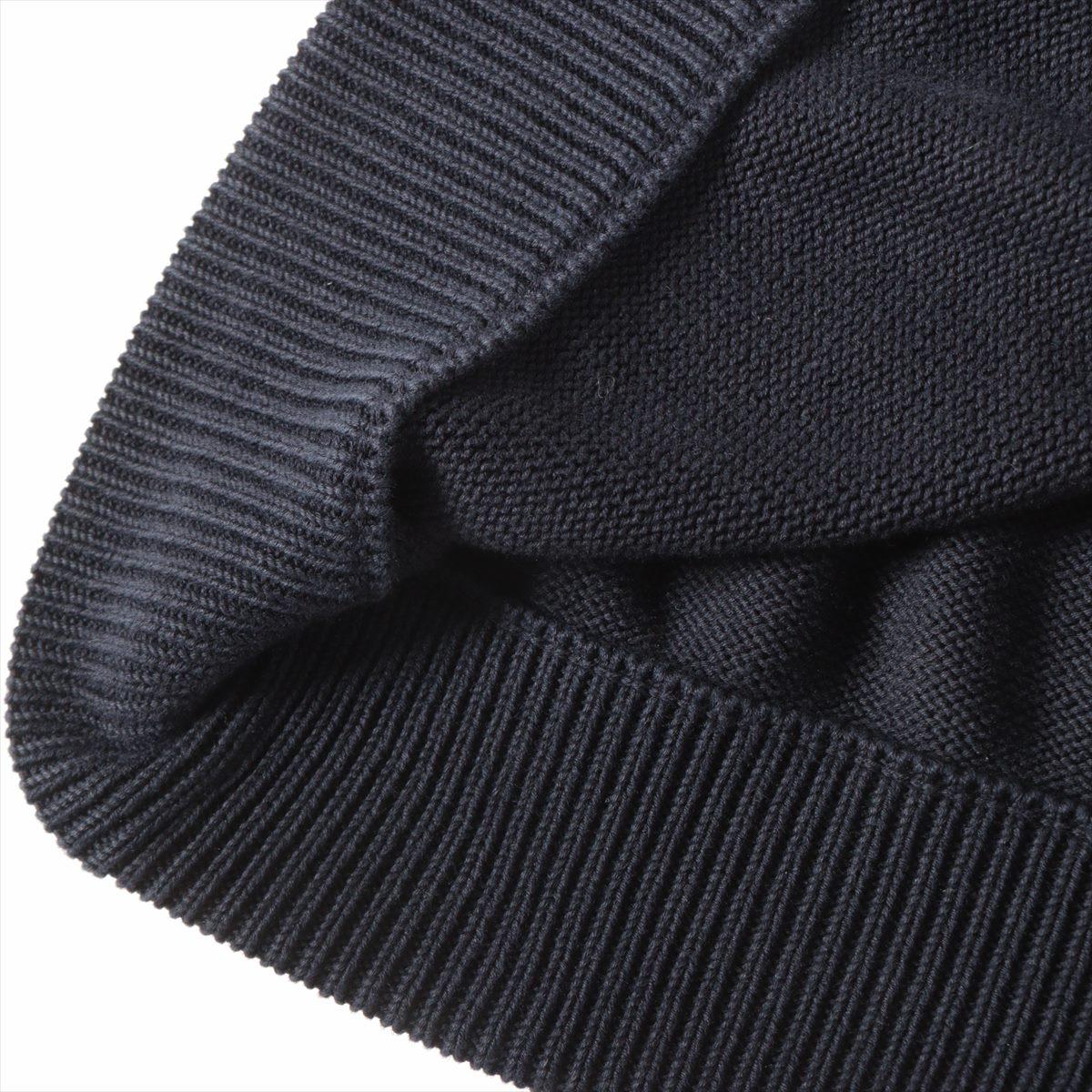 Dior Sweat-shirt Oblique Inserts en tricot de coton bleu marine 1