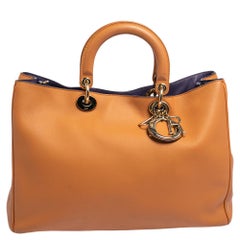 Dior Tan Leather Large Diorissimo Shopper Tote