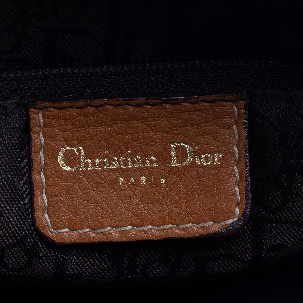 Dior Tan Leather Medium Lady Dior Tote 5